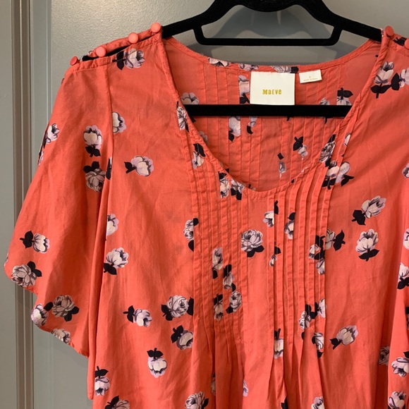 Like new! Anthropologie boho floral top! - Picture 3 of 6